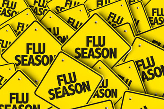 flu season yellow warning signs